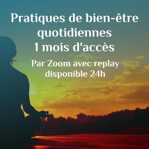 Pratiques de bien-être en groupe 10h-10h30 du lundi au vendredi